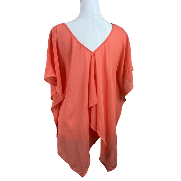 Blue pepper blouse Kaftan Women Small Coral Blue Tribal Southwestern‎ - Picture 3 of 13